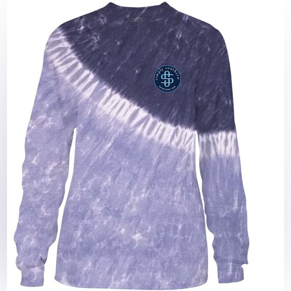 NWT Simply Southern blue skate let the good times tie dye graphic long sleeve - Picture 2 of 3